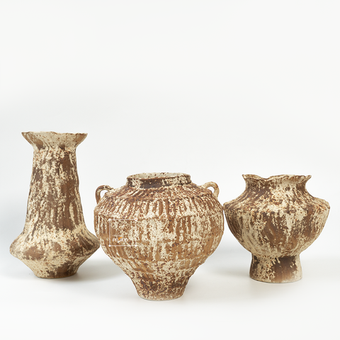 Bình Hoa Gốm Thô Thủ Công Wabi Sabi Cổ Điển