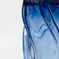 Bình Hoa Thủy Tinh Dày Decor Gợn Sóng Gradient