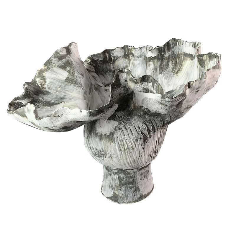 Bình Gốm Nghệ Thuật Tối Giản Hình Sóng Gradient