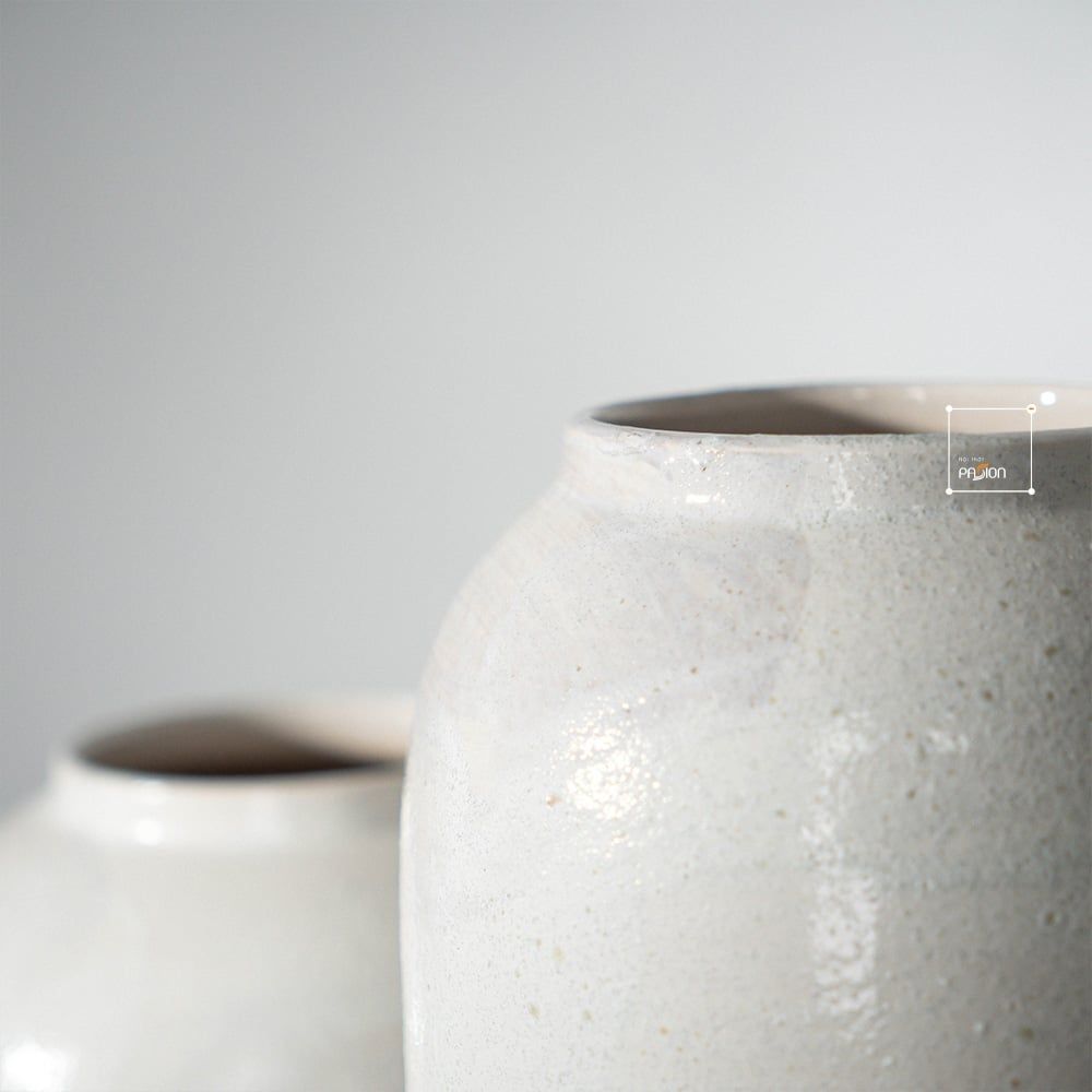 Bình Hoa Gốm Men Chấm Speckled Nghệ Thuật
