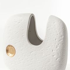 Bình Gốm Decor Tối Giản Họa Tiết Trừu Tượng Phối Vàng