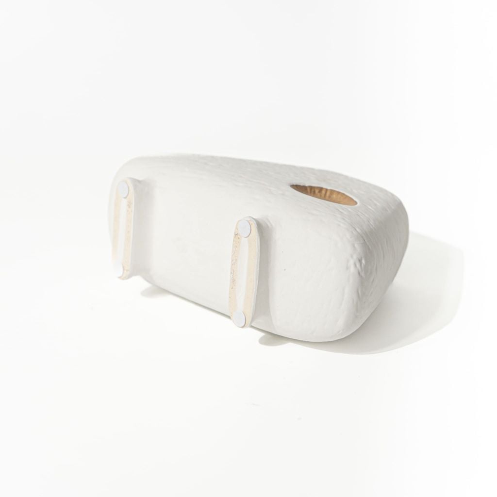 Bình Gốm Decor Tối Giản Họa Tiết Trừu Tượng Phối Vàng