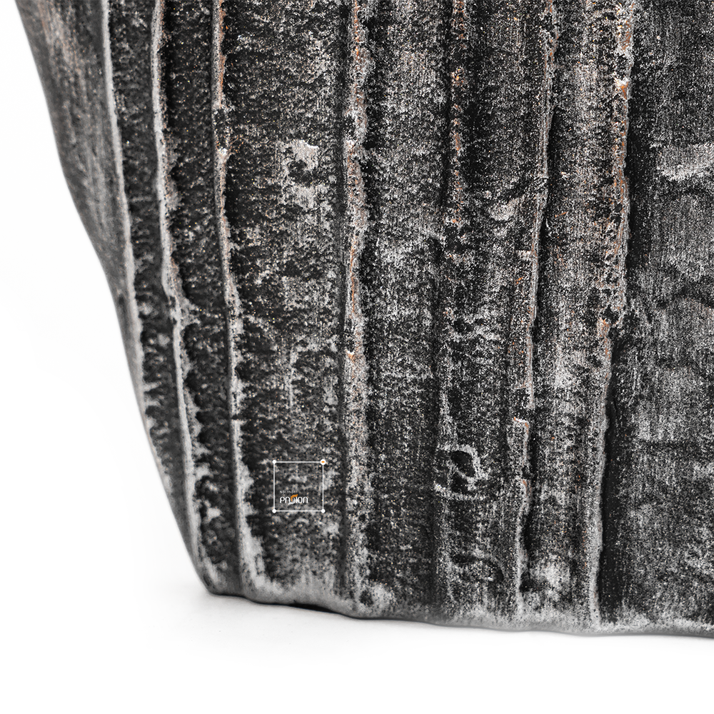 Bình Hoa Decor Composite Giả Đá Texture Sọc Dọc Wabi Sabi