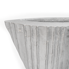 Bình Hoa Decor Composite Giả Đá Texture Sọc Dọc Wabi Sabi