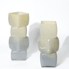 Bình Hoa Thủy Tinh Hình Đá Khối Xếp Tầng Gradient