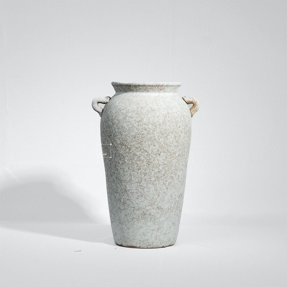 Bình Hoa Gốm Giả Cổ Phong Cách Rustic Có Quai Tai