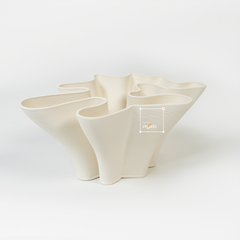 Bình Hoa Gốm Sứ Lượn Sóng 3D Trừu Tượng