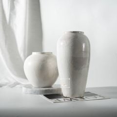 Bình Hoa Gốm Men Chấm Speckled Nghệ Thuật