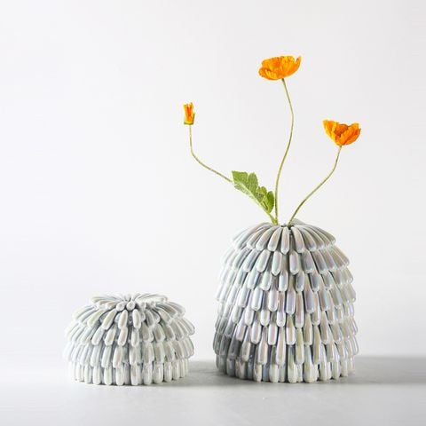 Bình Hoa Gốm Sứ Sáng Tạo Xếp Tầng Hiện Đại