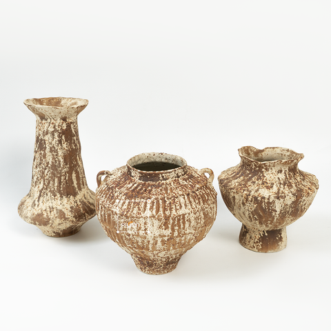 Bình Hoa Gốm Thô Thủ Công Wabi Sabi Cổ Điển