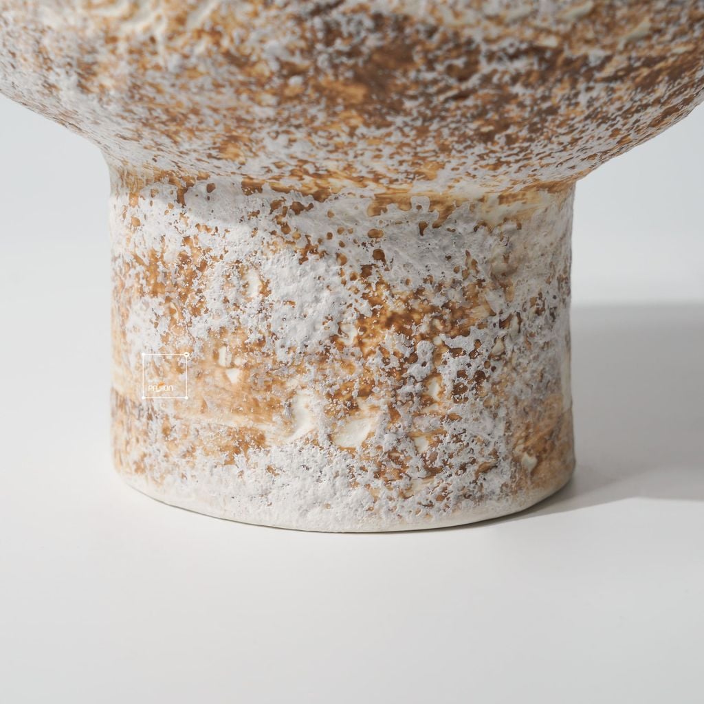 Bình Hoa Gốm Wabi Sabi Nâu Cổ Daigo