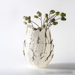 Bình Hoa Gốm Thủ Công Nghệ Thuật Xếp Tầng Hình Lá