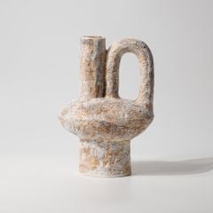 Bình Hoa Gốm Wabi Sabi Nâu Cổ Daigo