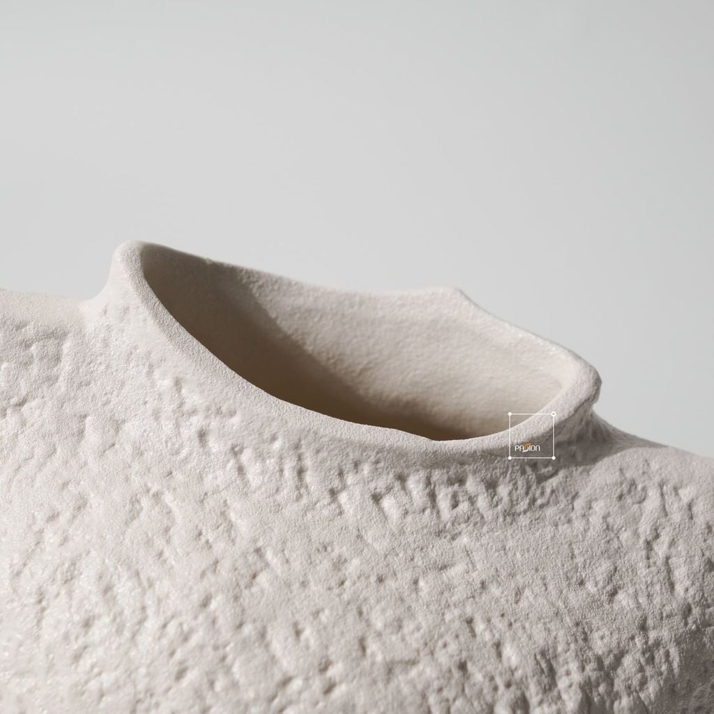 Set 2 Bình Hoa Gốm Wabi Sabi Nâu Cổ Vest Suit