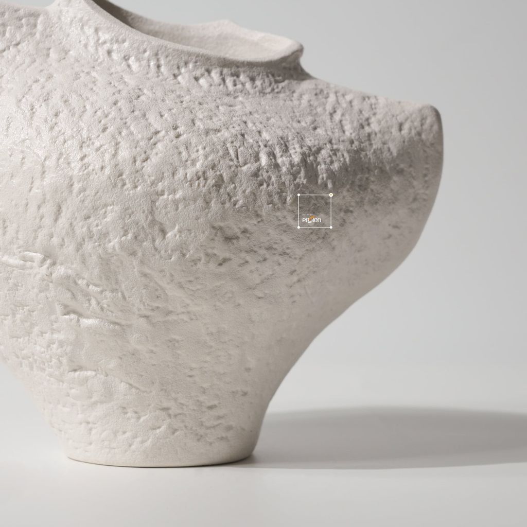 Set 2 Bình Hoa Gốm Wabi Sabi Nâu Cổ Vest Suit