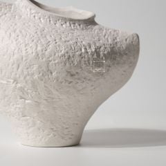 Set 2 Bình Hoa Gốm Wabi Sabi Nâu Cổ Vest Suit