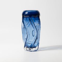 Bình Hoa Thủy Tinh Dày Decor Gợn Sóng Gradient