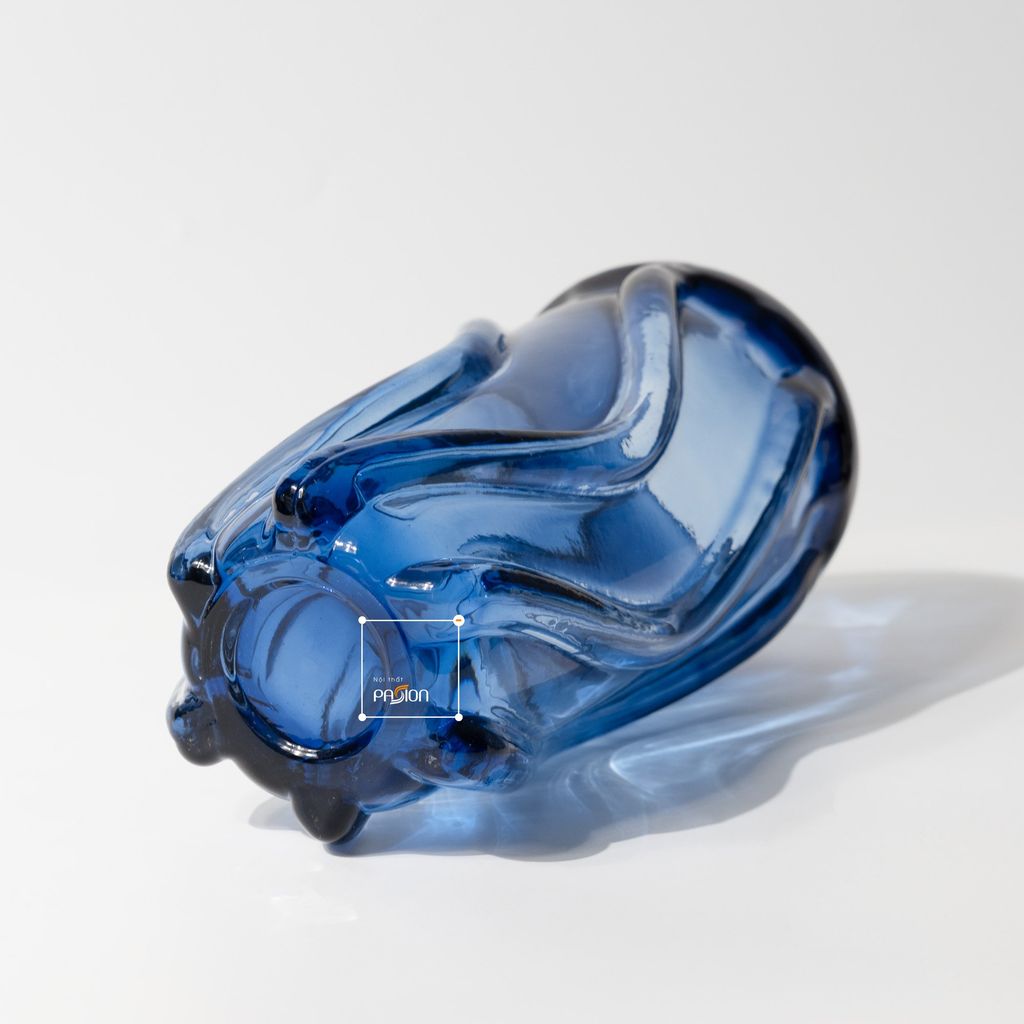 Bình Hoa Thủy Tinh Dày Decor Gợn Sóng Gradient