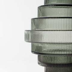 Bình Hoa Thủy Tinh Nâu Phong Cách Tháp Tầng