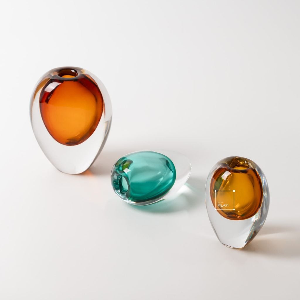 Bình Hoa Thủy Tinh Khối Đặc Cao Cấp Hình Trứng