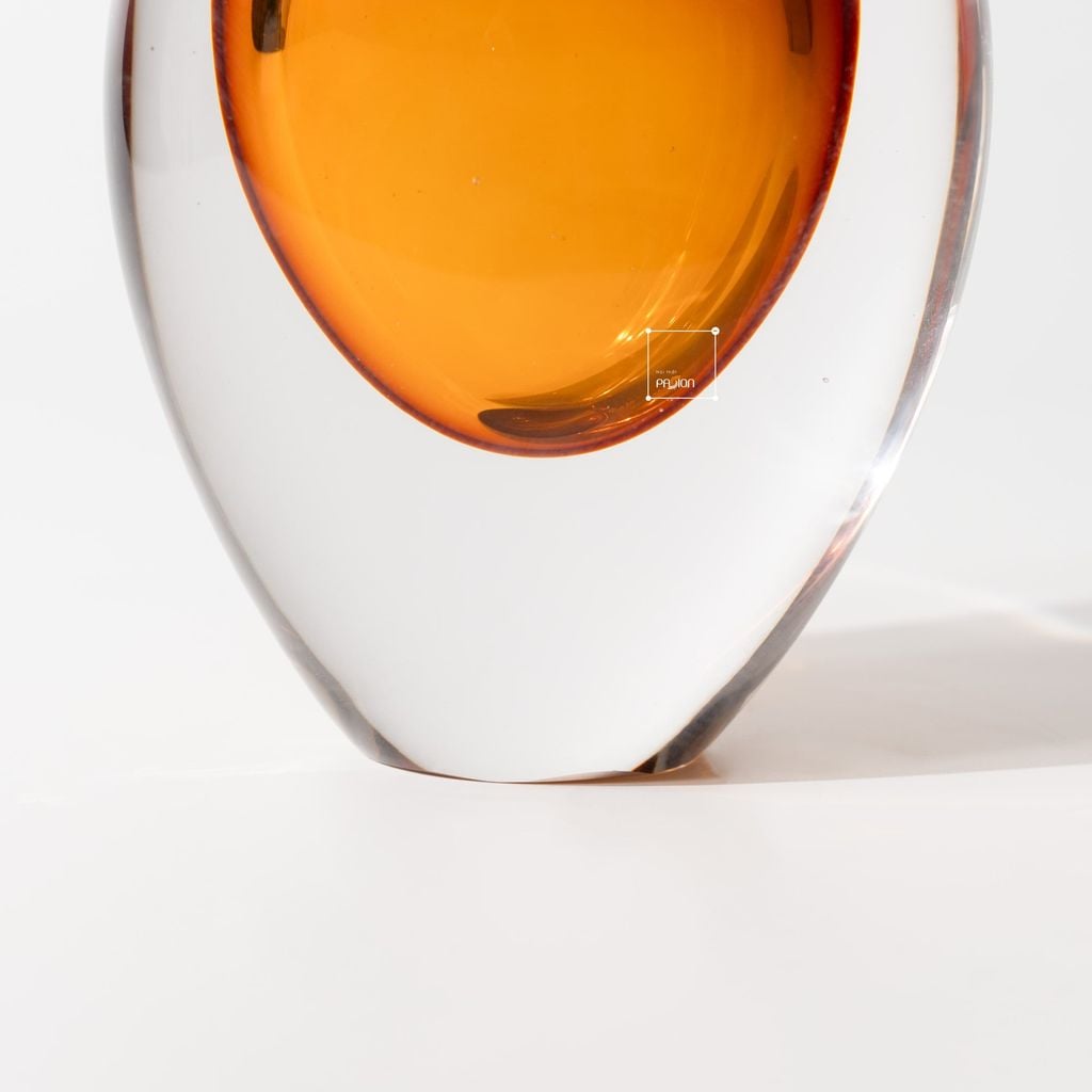 Bình Hoa Thủy Tinh Khối Đặc Cao Cấp Hình Trứng