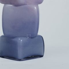 Bình Hoa Thủy Tinh Hình Đá Khối Xếp Tầng Gradient