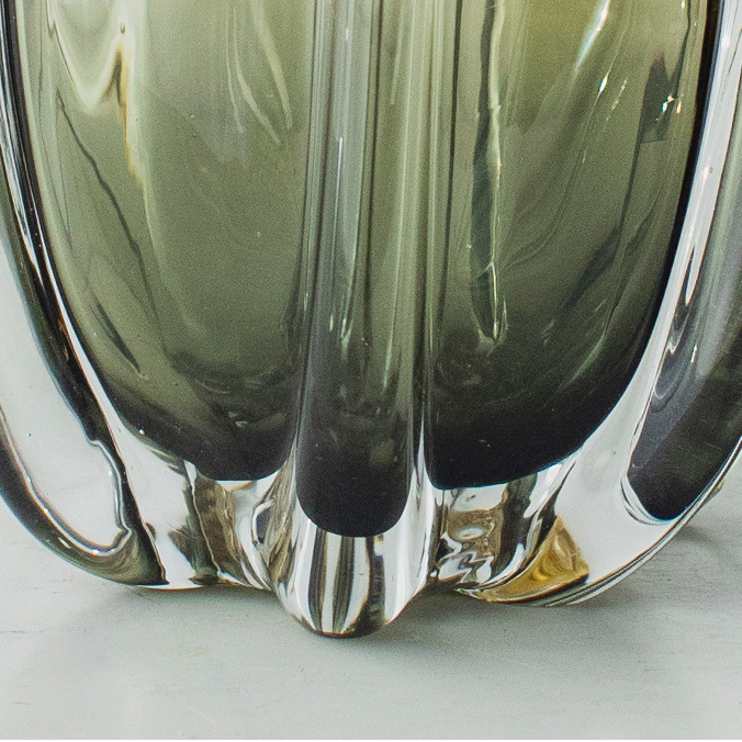 Bình Hoa Thủy Tinh Gradient Hình Búp Hoa Xanh Vàng