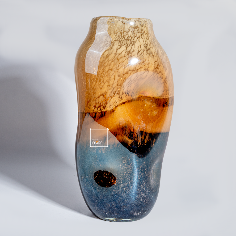 Bình Hoa Thủy Tinh Hiệu Ứng Marble Earthe Tone Sang Trọng
