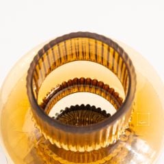 Bình Hoa Thủy Tinh Nâu Phong Cách Tháp Tầng