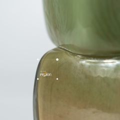 Bình Hoa Thủy Tinh Hình Đá Khối Xếp Tầng Gradient