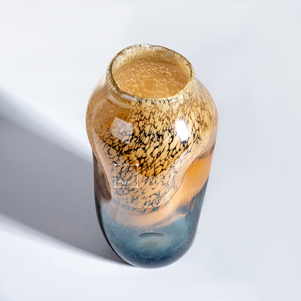 Bình Hoa Thủy Tinh Hiệu Ứng Marble Earthe Tone Sang Trọng