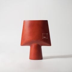 Bình Hoa Wabi Sabi Gốm Mộc Đáy Chữ U