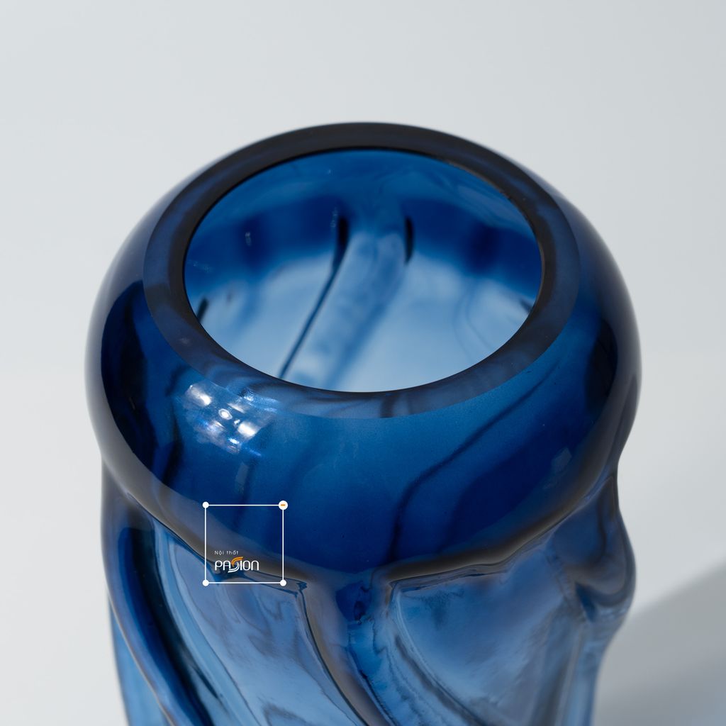 Bình Hoa Thủy Tinh Dày Decor Gợn Sóng Gradient