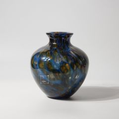 Bình Hoa Thủy Tinh Xanh Lam Vân Mosaic Độc Đáo