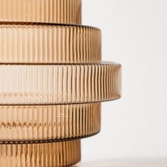 Bình Hoa Thủy Tinh Nâu Phong Cách Tháp Tầng