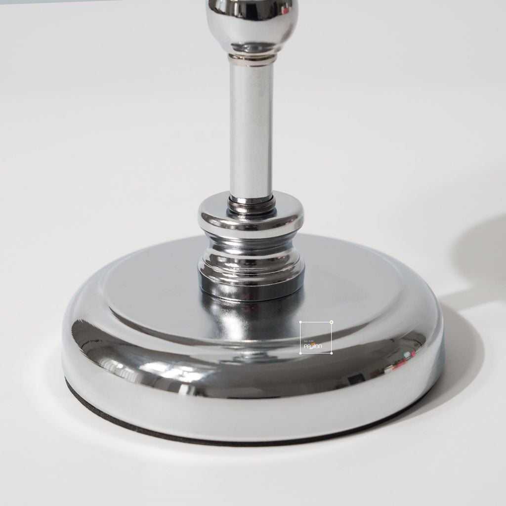 Bộ 3 Chân Nến Kèm Nến Trụ Lớn Màu Vàng Decor Bàn Ăn