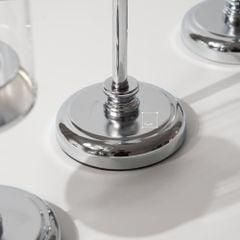 Bộ 3 Chân Nến Kèm Nến Trụ Lớn Màu Vàng Decor Bàn Ăn