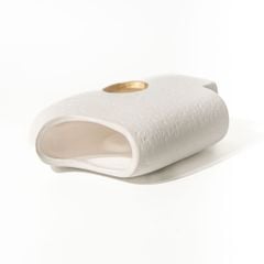 Bình Gốm Decor Tối Giản Họa Tiết Trừu Tượng Phối Vàng