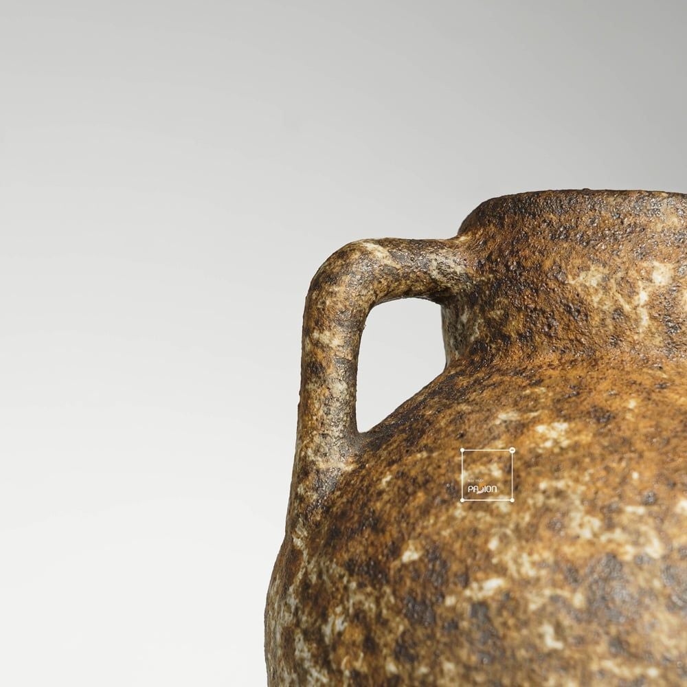 Bình Hoa Gốm Sứ Cổ Phong Cách Wabi Sabi Nâu Cổ