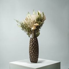 Bó Hoa Khô Mix Cỏ Lau Và Lá Cọ Phong Cách Boho Chic