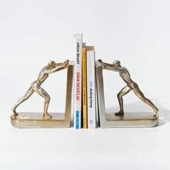 Cặp Tượng Chặn Sách Hình Người Đẩy – Artistic Book Support