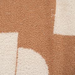 Chăn Dệt Kim Đan Len Ấm 2 Mặt Phong Cách Hình Học Be Bắc Âu