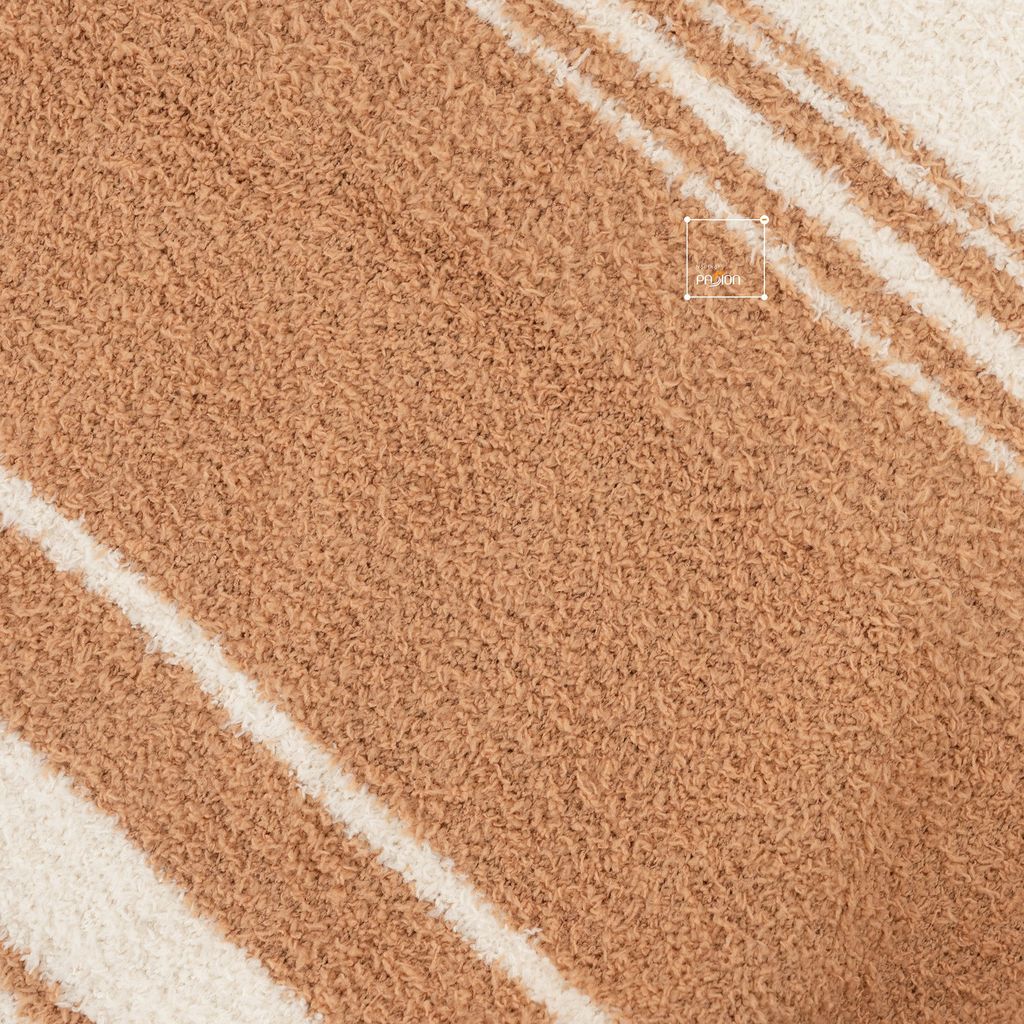 Chăn Dệt Kim Đan Len Ấm 2 Mặt Phong Cách Hình Học Be Bắc Âu