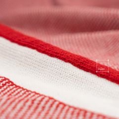 Chăn Len Dệt Kim 2 Mặt Tông Đỏ Sang Trọng