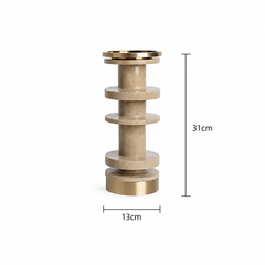 Chân Nến Decor Marble Mạ Vàng Trang Trí Bàn Ăn, Phòng Khách