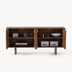Tủ Console Gỗ Tần Bì Chân Thấp Lema