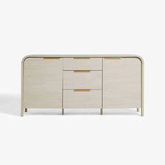 Tủ Console Mặt Gỗ Bo Tròn Sang Trọng Aurora