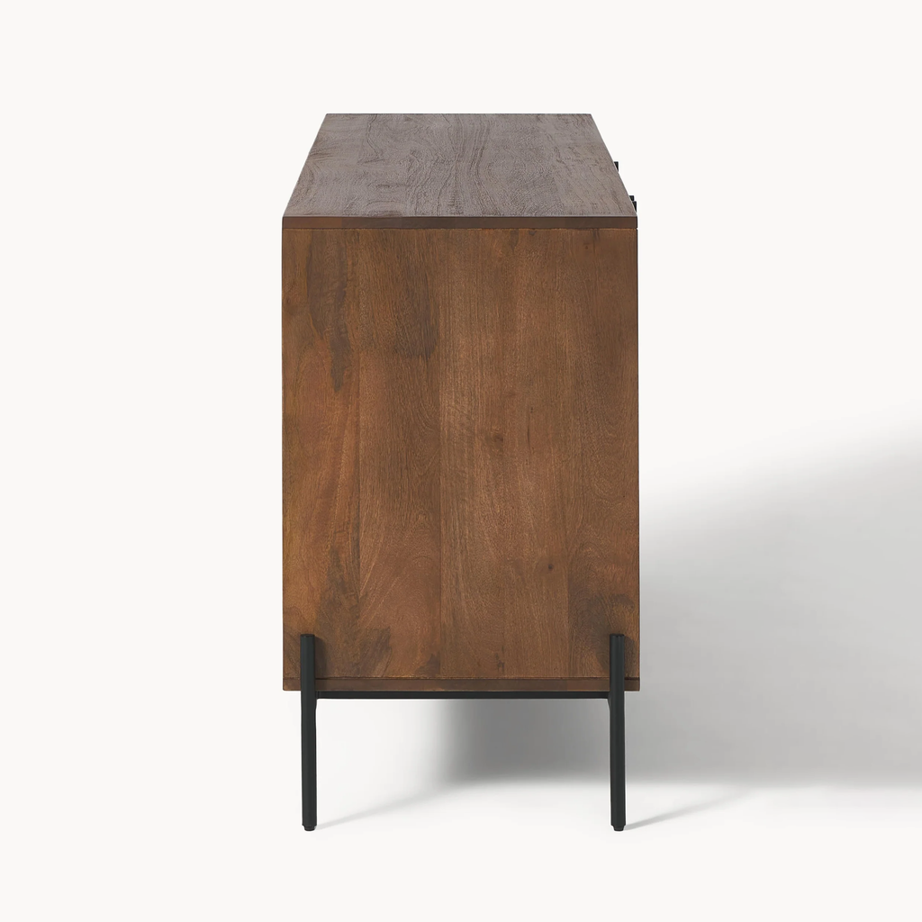 Tủ Console Gỗ Tự Nhiên Có Ngăn Kéo Mây Solaris