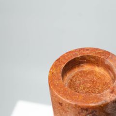 Chân Nến Đá Travertine Nâu Đỏ Trang Trí Phòng Khách