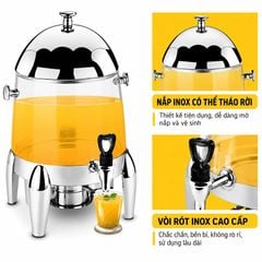 Bình Đựng Nước Buffet Giữ Nhiệt Inox Có Vòi